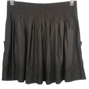 Charlotte Russe Cotton Rayon Grey Stretch Waist A Line Skirt‎ w 2 Pockets